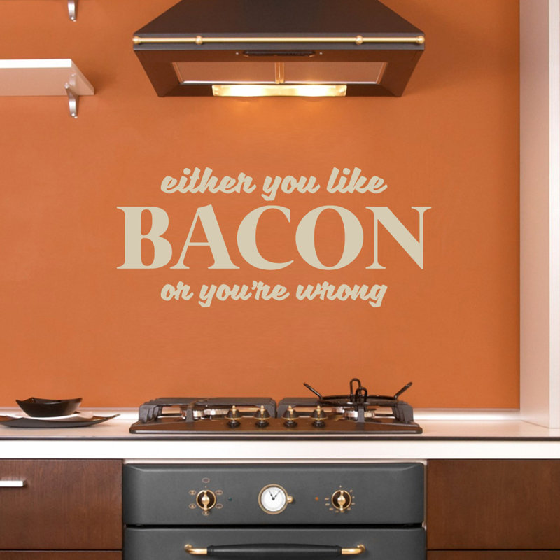 Adhésif décoratif vous aimez le bacon ou vous avez un mauvais adhésif, Beige