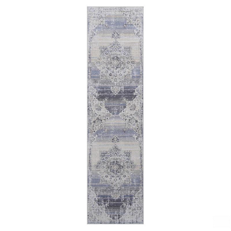 2X8 Medallion Runner Rug, Runner 2'2" x 8'