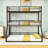 Triple Metal Bunk Bed with Safety Guardrails, Noise-Minimized Structure-162934293-162934298