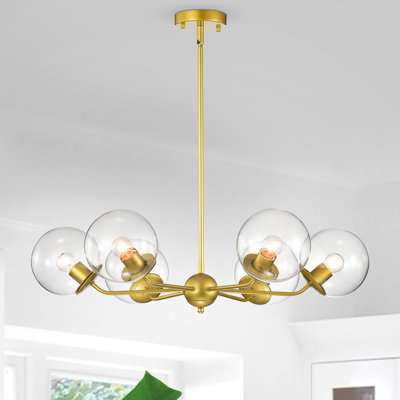 Lustre 6 lumières à abat-jour Bussard