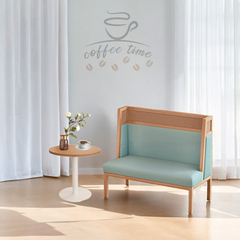 Banc rembourré en similicuir Cafe