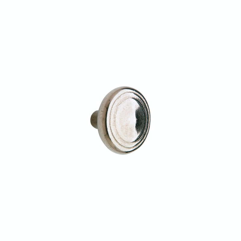 Roswell Bronze Round Knob, White Bronze Light