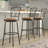 Basche Swivel Upholstered Adjustable Height Counter Stool with Metal Frame