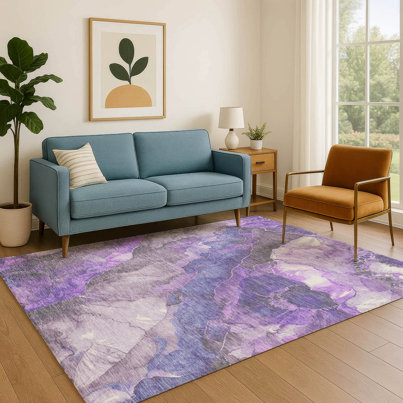 Premium Machine Washable Chelston AMF1864 Floral Rug, Rectangle 3' x 5'