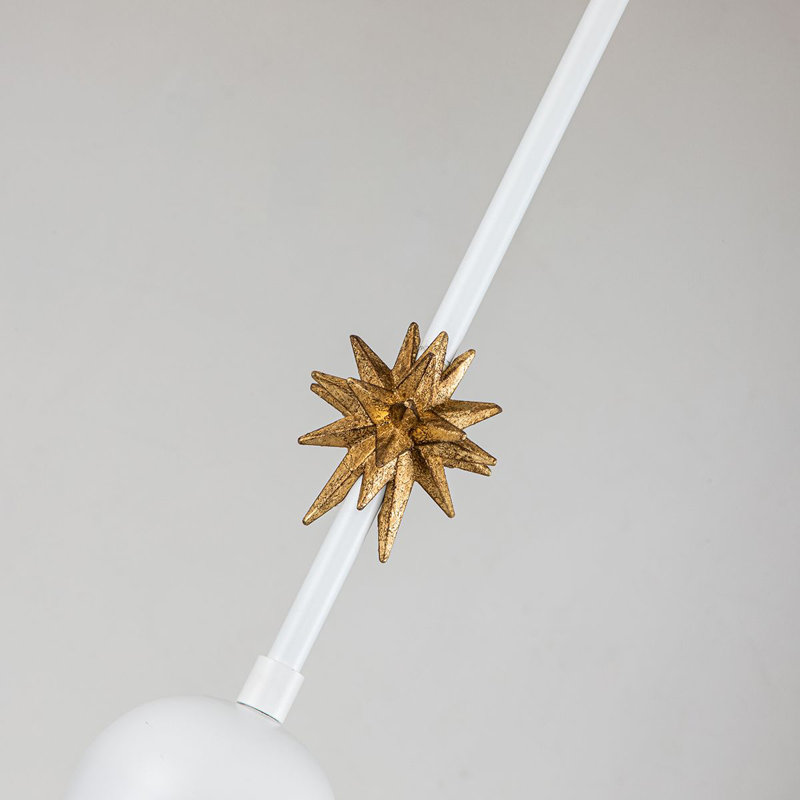Luminaire suspendu Etoille, Blanc, H 25,75 po x l 7 po x P 7 po