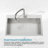 Overmount Kitchen Sink With Drain Kit Single Bowl Kitchen Sinks Stainless Steel Drop-In Kitchen Basin-114882526