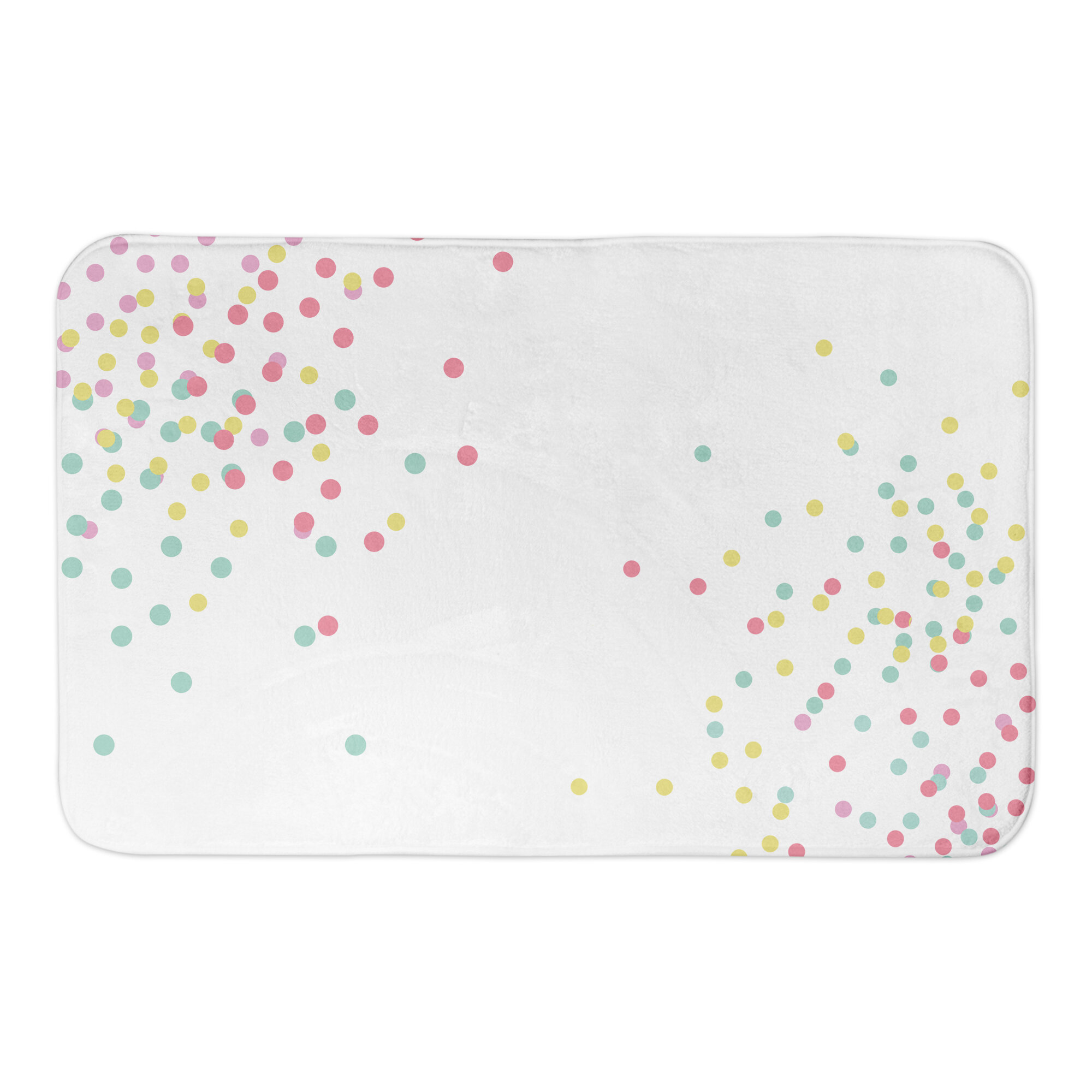 Cascata 100% Cotton Polka Dots Bath Rug (Set of 2) Wade Logan Color: White