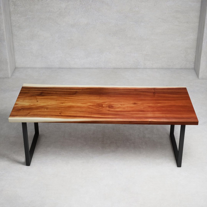 Table de salle à manger en bois massif Dunwoody, H 30 po x L 80 po x l 40 po