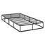 Base de matelas simple en métal noir et housse en tissu texturé - 8,5 po de hauteur, support à 12 lattes, facile à monter, capacité de poids de 350 lb, assemblage des éléments clés de la chambre à coucher, addition-1658581963