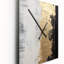 Nature essentielle de l'alchimie abstraite or noir II - Peinture abstraite horloge murale moderne-99639155