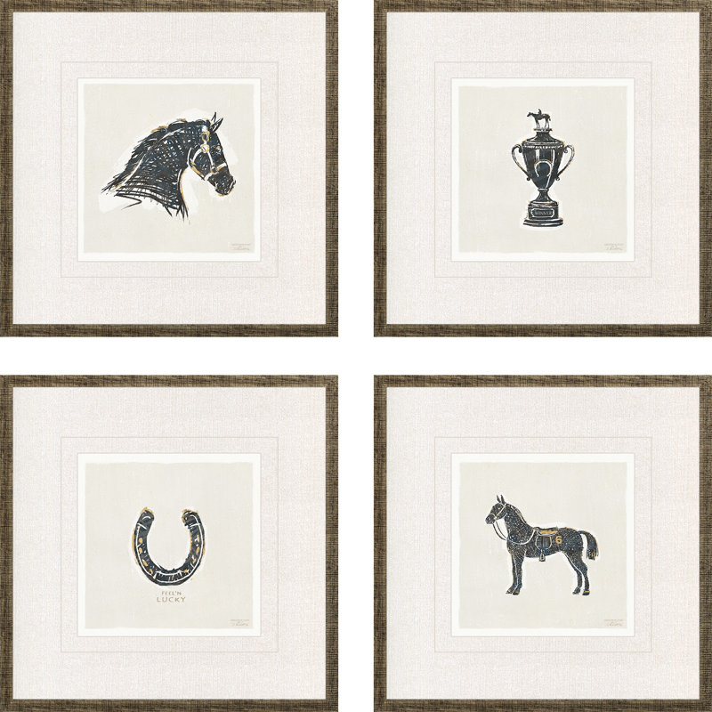 Equestrian by Barrett Matted Framed Graphic Art