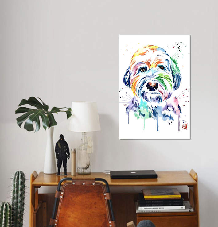 « gus » par lisa whitehouse, impression sur toile, H 26 po x l 18 po x P 1,5 po, Toile tendue, Pas de tapis