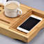 Plateau de baignoire Luxury Bamboo - Panier en bois extensible avec livre, tablette, support à vin