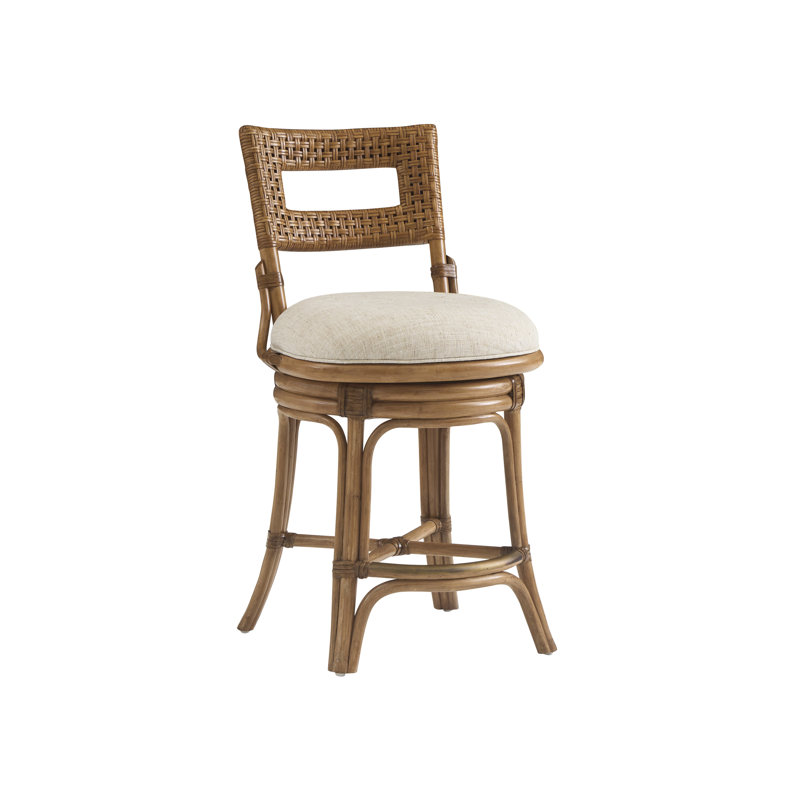 Bay Harbour Swivel Stool, White, Counter Stool (24" Seat |Height)