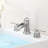 Waterfall 8 In. Widespread Double Handle Stainless Steel Bathroom Faucet-103539561