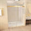 Frameless Sliding Glass Shower Doors 56-60" Width x 76"Height with 3/8"(10mm) Clear Tempered Glass, Brushed Nickel-134374521