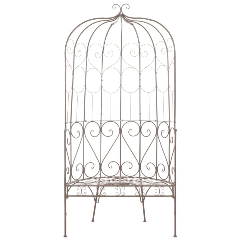 Garden Bench 95 cm Iron, Antique Brown