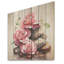 Pink Stacked Rose On Spiritual Stones I - Rose On Wood Print-19340071