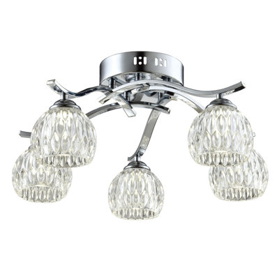 Heiser Glass Semi Flush Mount