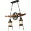 Luminaire suspendu industriel suspendu en bois Farmhouse Chandelier