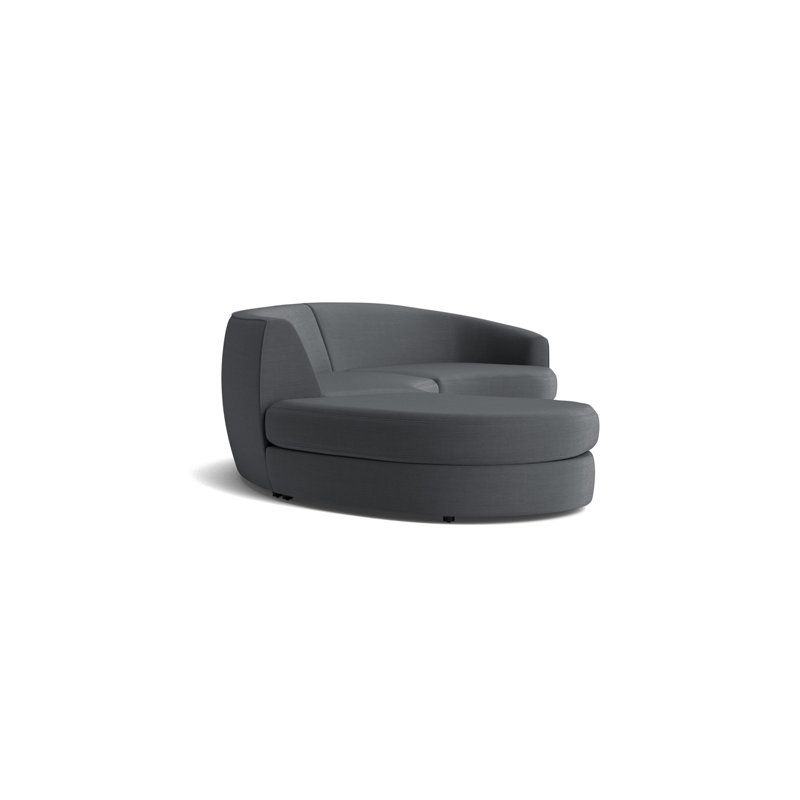 Giselle 3-Piece Right Arm Sectional, Performance Linen - Charcoal