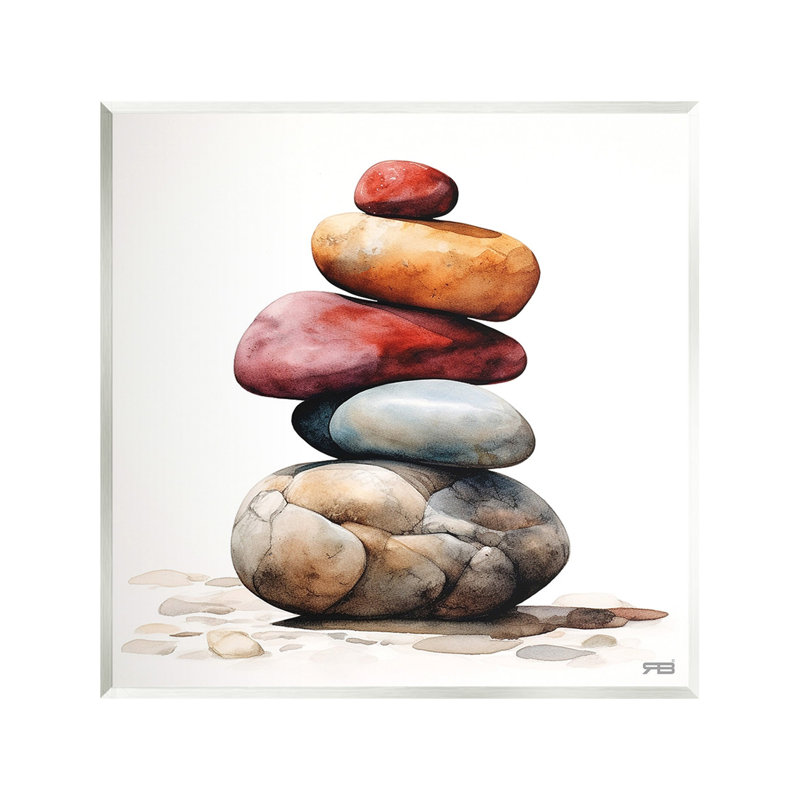 "Varied Stacked Rocks", art mural par RB