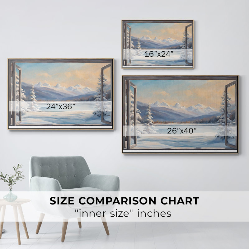 «Vintage Landscape - CCXV» sur toile, Bois naturel, H 25 po x l 37 po