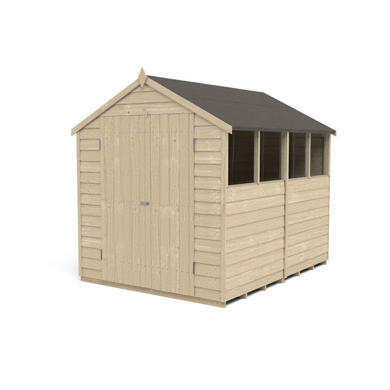 6 ft. W x 8 ft. D Solid Wood Garden Shed