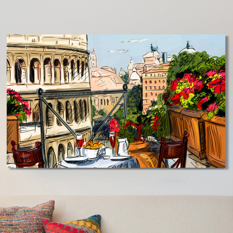 « rome, italie », impression sur toile tendue, H 28 po x l 48 po x P 1,5 po