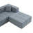 Boneless Modern Modular Sectional Single Sofa Couch Single Square Sofa Modern Armless Floor Sofa Couch Accent Armless Chair With Removable Back Cushion For Living Room, Apartment