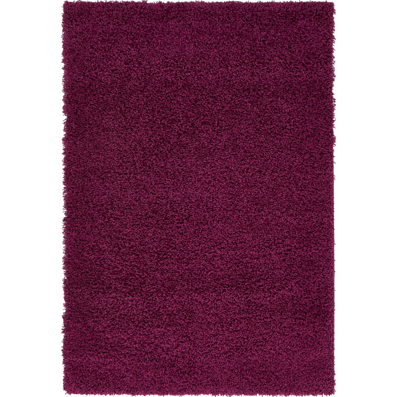 Tapis mauve aubergine Capwell, Rectangle 4 pi 1 po x 6 pi 1 po