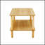 Table basse moderne à 2 niveaux pour le salon, table centrale rectangulaire avec rangement ouvert, pieds arrondis en bois d'hévéa, stable et durable, assemblage facile-139023987