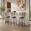 Ensemble de 3 tabourets de bar pivotants convertibles avec assises en microfibre moelleuse et hauteur réglable
