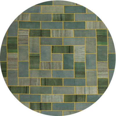Tapis vert / gris
