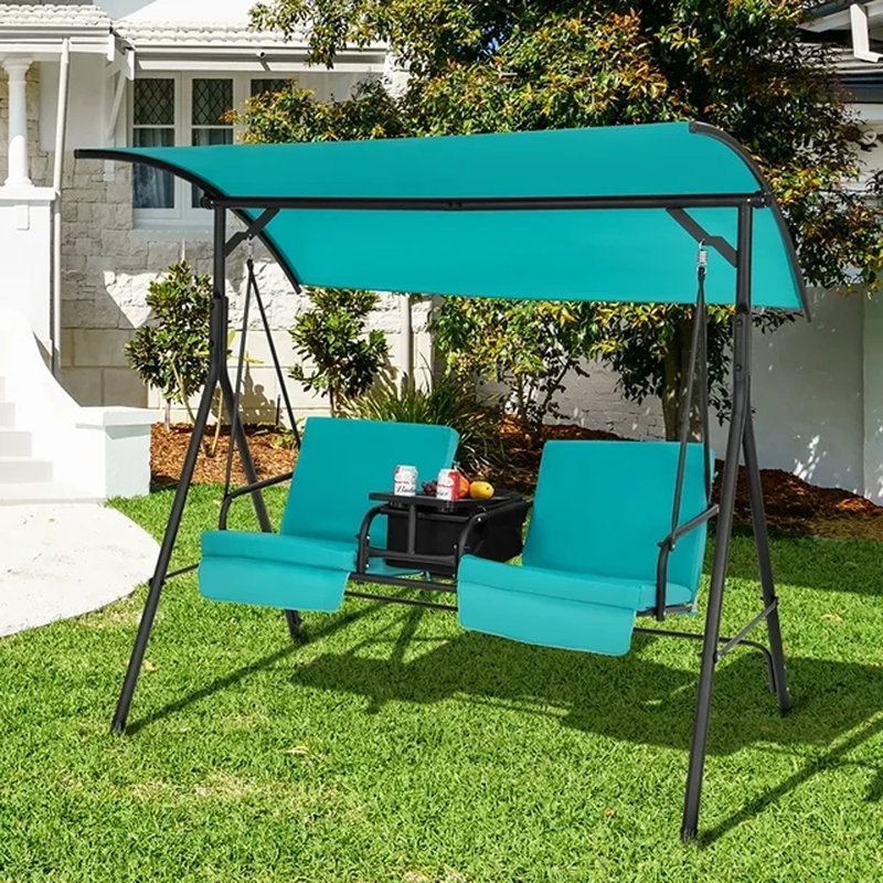 Balancelle avec support Kayleene, Turquoise