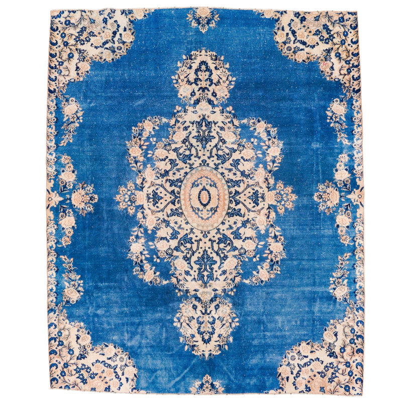 One-of-a-Kind 6'3'' X 7'8'' 1990s Wool Area Rug in