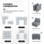 Canapé modulaire en U avec canapé et méridienne-72249828
