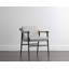 Chaise avec accoudoirs Latanyia en gris