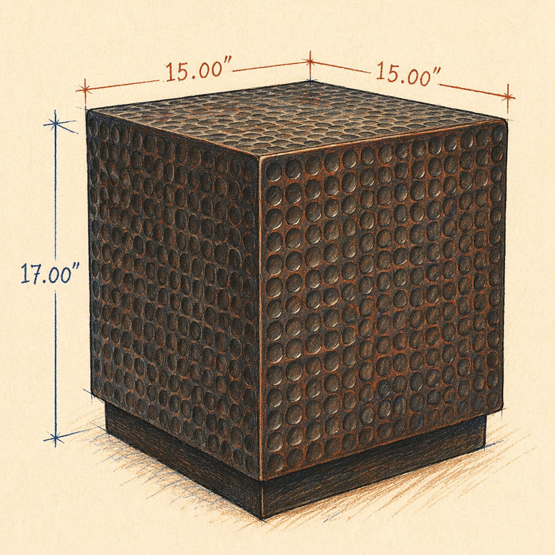 Table d'appoint d'extérieur, table basse cannelée MGO