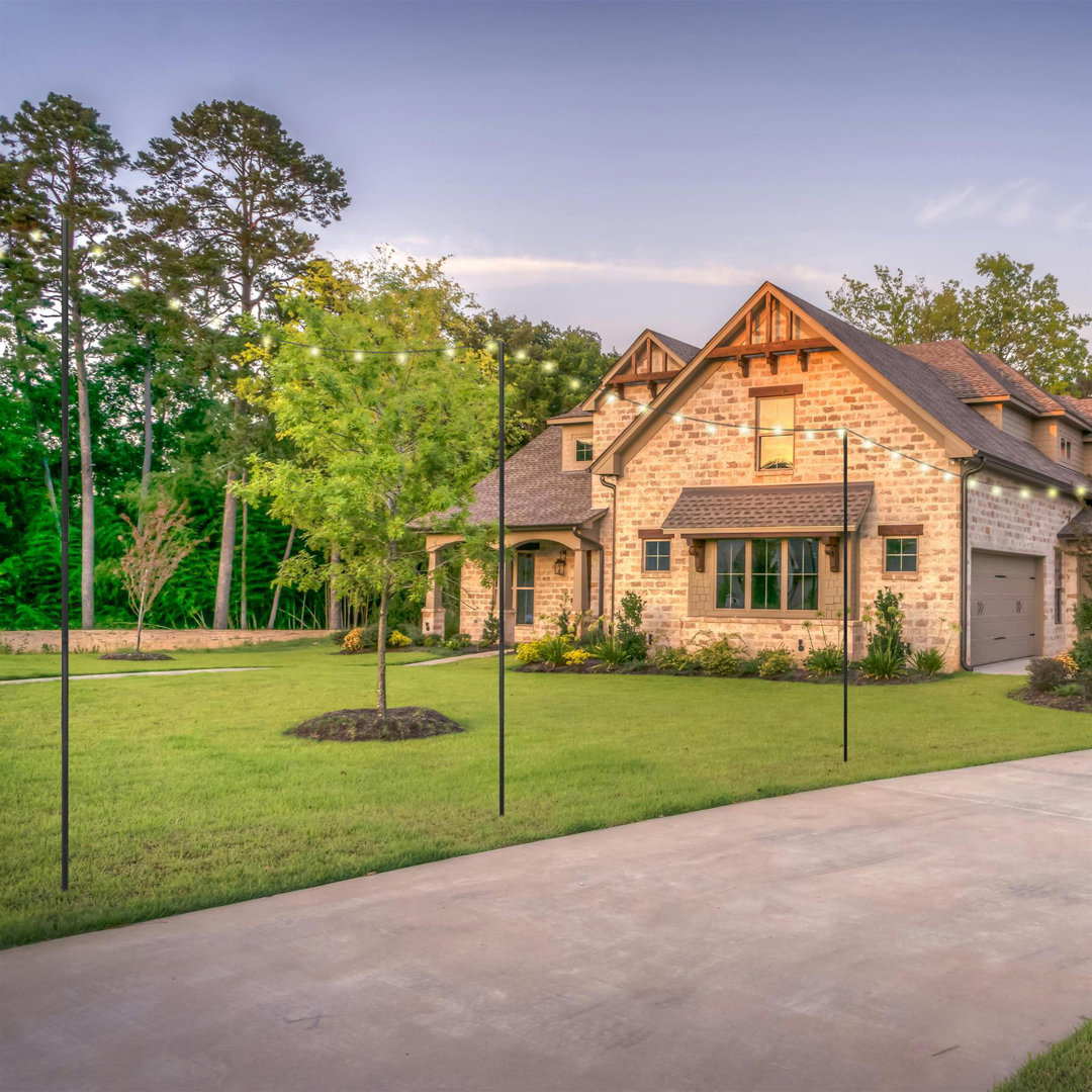 Harbour Housewares Outdoor Festoon Poles with Interchangeable Heads - 0.6-2.5m Tall