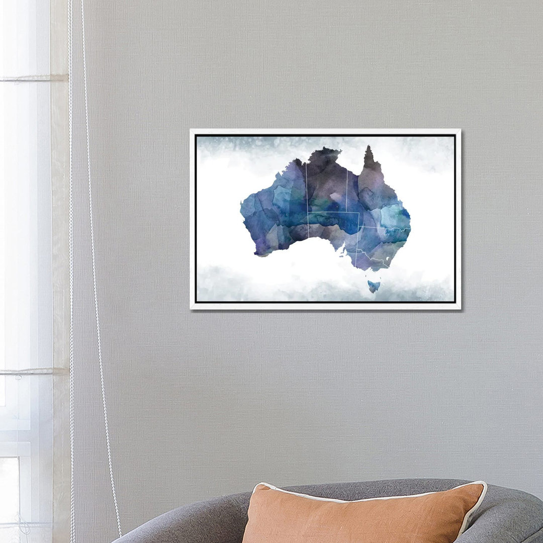 Sydney Bluish Skylines by WallDecorAddict - Floater Frame Gallery-Wrapped Canvas Giclée on Canvas