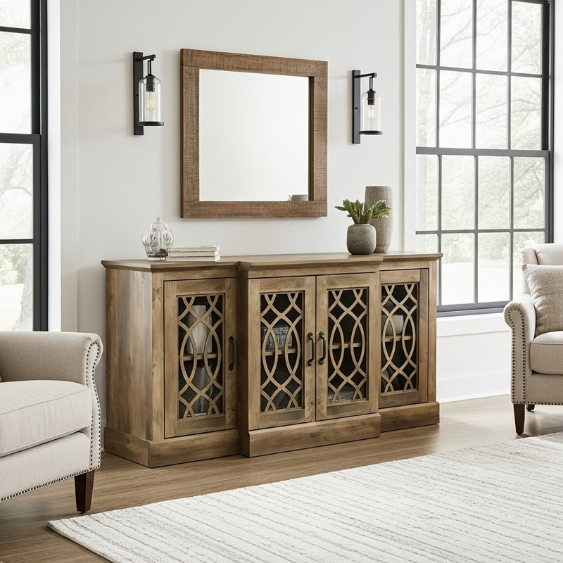 Allivia 60.4" W 4-Door Accent Sideboard, Brown