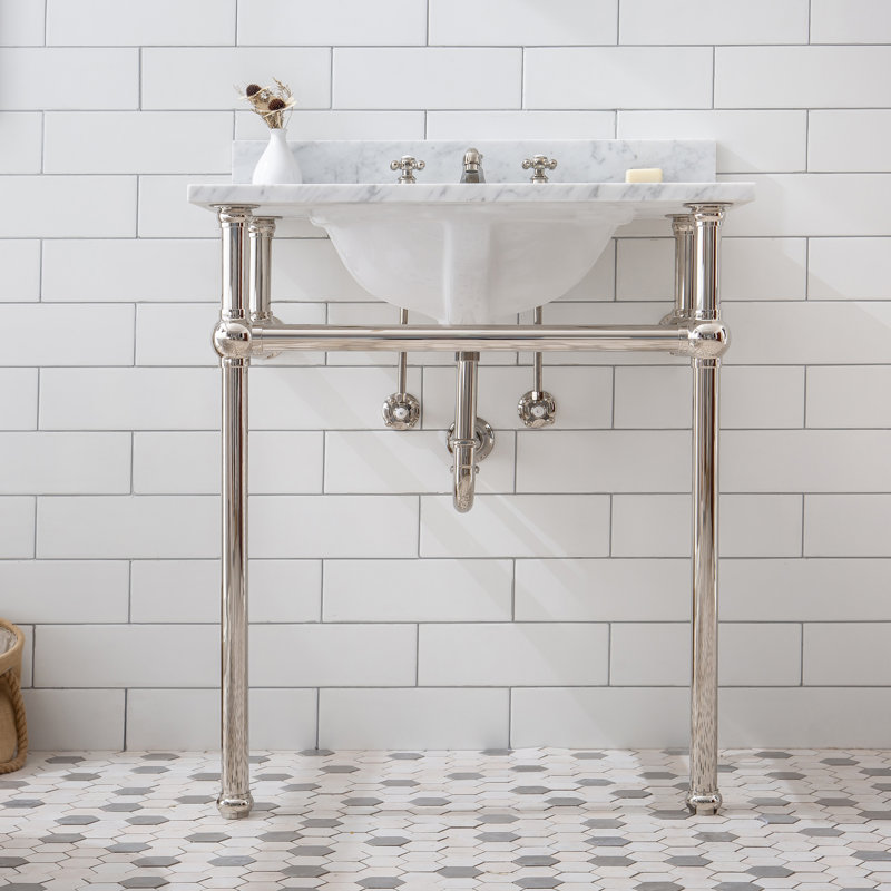Copeland Wall Mounted Bathroom Vanity Frame, Polished Nickel