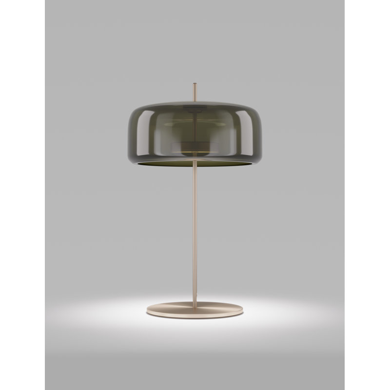 Jube Table Lamp G Smoky Transparent Matt Gold 2 L2415 Ul, 26" H x 15" W x 15" D, Old Green Transparent, Matte Gold