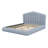 Upholstered Bed Frame Floor Bed Shell-Shaped Headboard-738730704