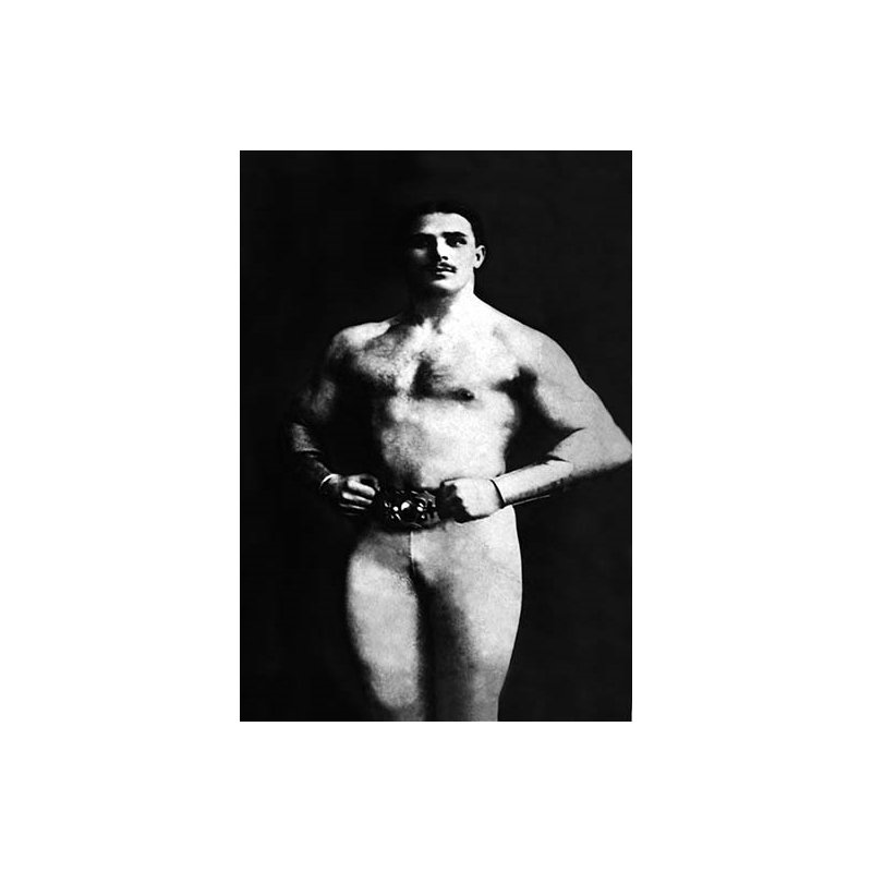 Bodybuilder en collants-reproduction de photo, H 36 po x l 24 po x P 1,5 po