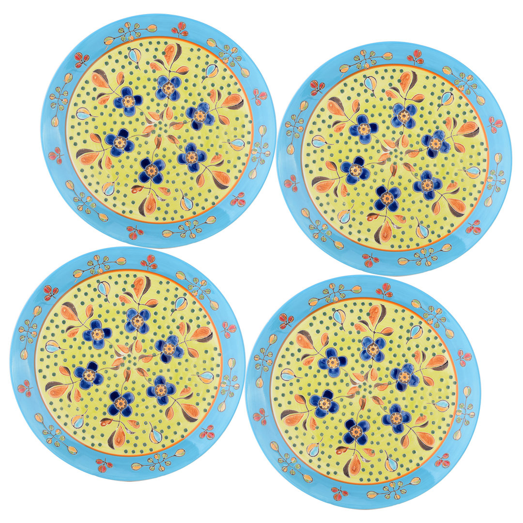 Dutch Wax 8'' Stoneware Salad/Dessert Plate (Set of 4) Grace's Tea Ware