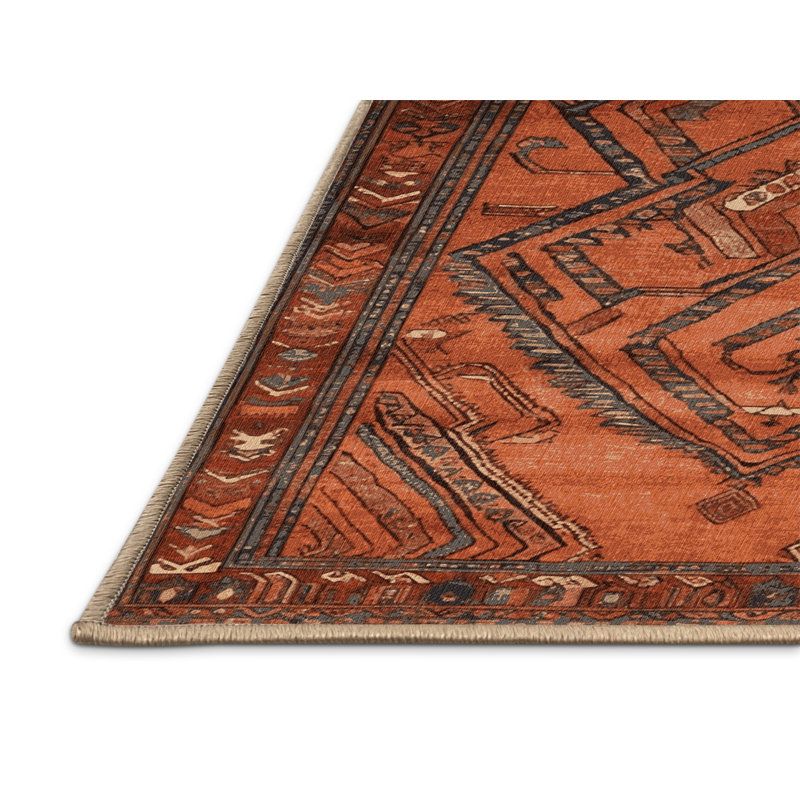 Machine Washable Persian Brown Area Rug, Rectangle 2' x 3'