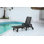 Oversized Outdoor Chaise Lounge Chair With 5 Positions, HDPE, Wheels & Cup Holder For Patio, Poolside Relaxation