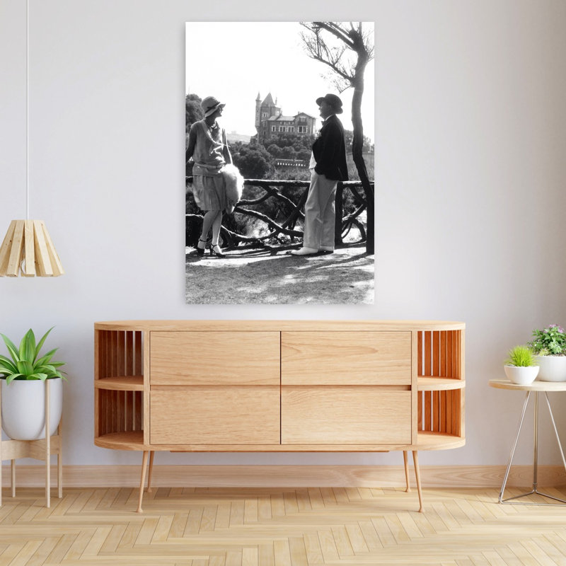 «1920S Couple In Biarritz France Elegant Romantic Fox Beach», art mural, H 48 po x l 32 po
